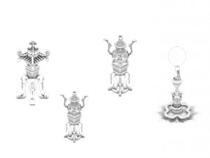 pagoda - censer - candlestick 3D-Modell