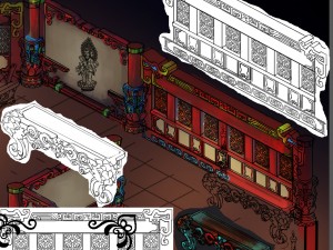 lei fengta - the first floor of the wall - debris Modelo 3D