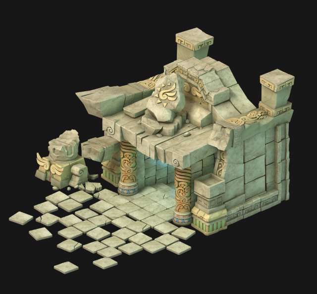 maya - underground city entrance 01 3D Model .c4d .max .obj .3ds .fbx .stl .blend 