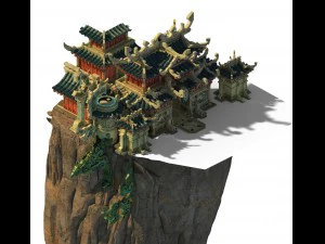 quanzhen teach - the hall 3D Model