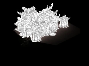 quanzhen teach - the hall 3D Model