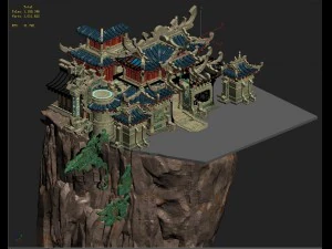 quanzhen teach - the hall 3D Model