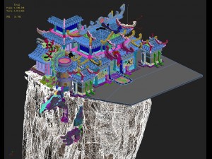 quanzhen teach - the hall Model 3D