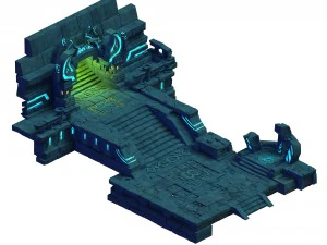 mountain building - altar entrance 271 3D Model