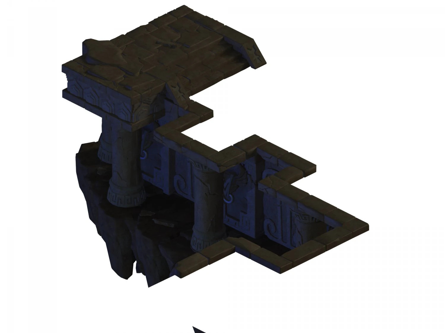 beastmaster - underground wall 3D Model .c4d .max .obj .3ds .fbx .stl .blend 