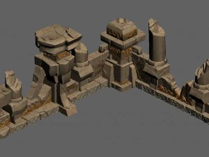 beastmaster - underground wall 3D Model