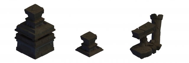 beast king - small stone pile Modèle 3D .c4d .max .obj .3ds .fbx .stl .blend 