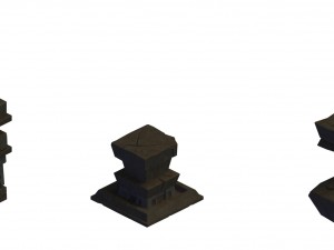 beast king - small stone pile 3Dモデル