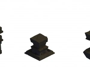 beast king - small stone pile 3D Model