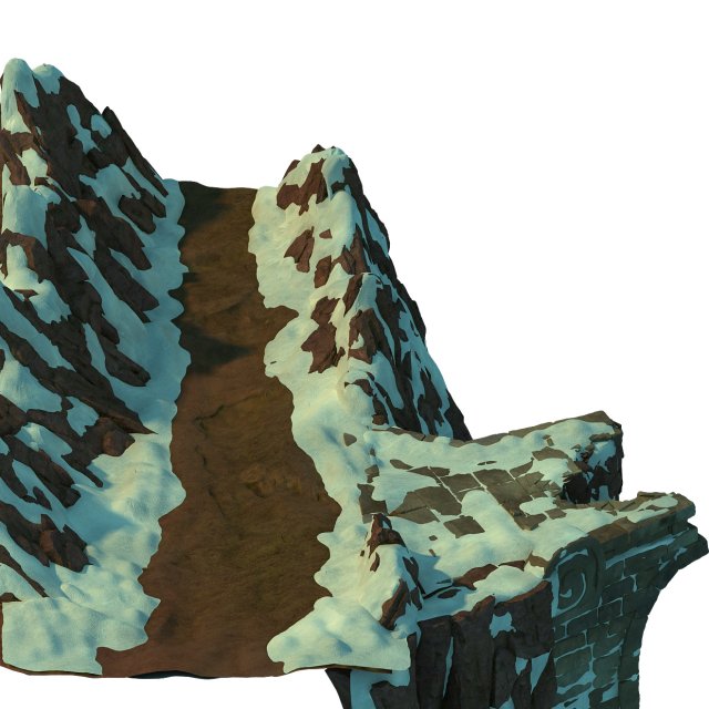 white camel mountain - mountain broken bridge 3D Модель .c4d .max .obj .3ds .fbx .stl .blend 
