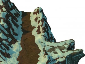white camel mountain - mountain broken bridge 3D Model