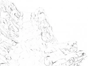 white camel mountain - mountain broken bridge 3D Model