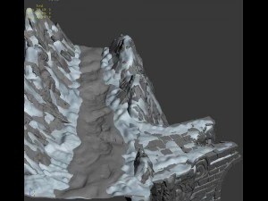 white camel mountain - mountain broken bridge 3D Model