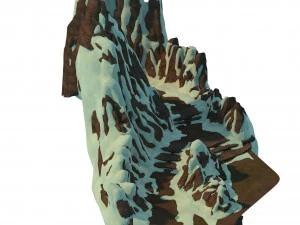 біла верблюжа гірка - поверхня малого діаметра 3D Модель