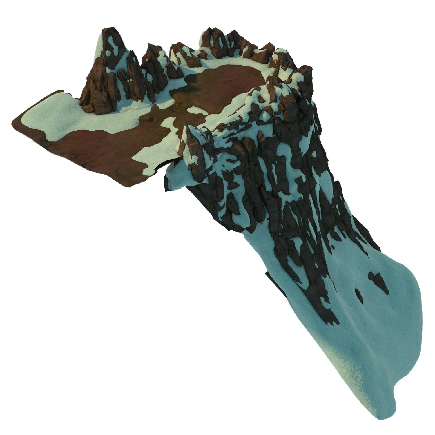 white camel mountain - cliff 3D Model .c4d .max .obj .3ds .fbx .stl .blend