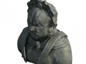 बड़े पत्थर पर नक्काशी - बुद्ध 01 3D मॉडल