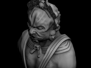 large stone carving - buddha 01 3D Model