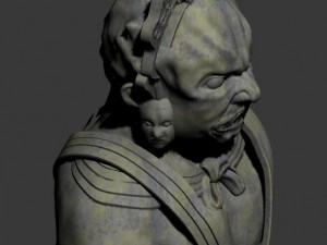 large stone carving - buddha 01 3D 模型