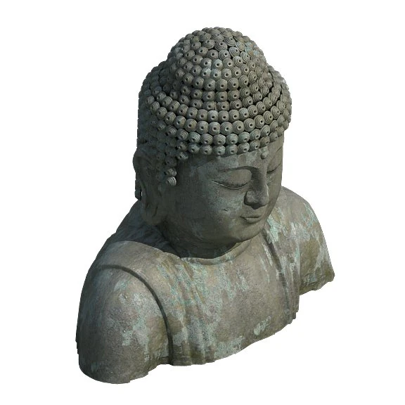 large stone carving - buddha 02 3D Model .c4d .max .obj .3ds .fbx .stl .blend