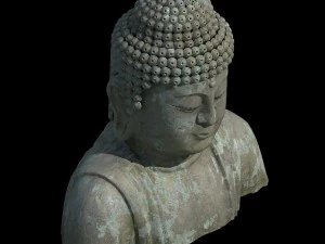 large stone carving - buddha 02 3D Model