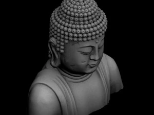 large stone carving - buddha 02 3D Model
