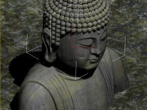 large stone carving - buddha 02 Modèle 3D