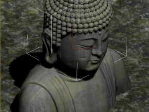 large stone carving - buddha 02 3D Model