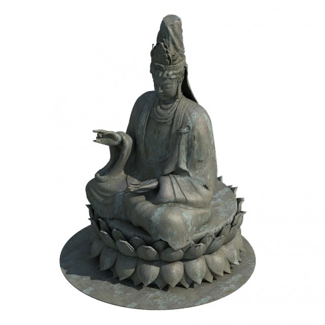 large stone carving - buddha 03 Model 3D .c4d .max .obj .3ds .fbx .stl .blend 