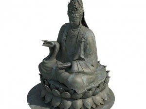 велика різьба по каменю - будда 03 3D Модель