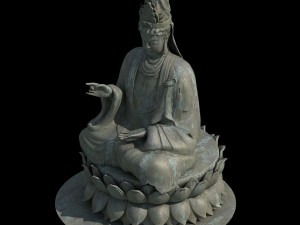 large stone carving - buddha 03 Model 3D