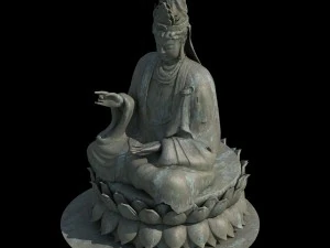 large stone carving - buddha 03 3D Model