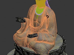 large stone carving - buddha 03 Model 3D