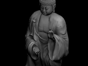 large stone carving - buddha 04 3D Model
