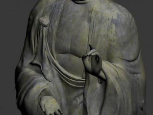 large stone carving - buddha 04 3D मॉडल