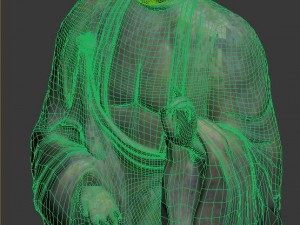 large stone carving - buddha 04 3D मॉडल