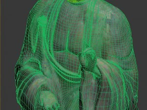 large stone carving - buddha 04 3D Model