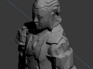 large stone carving - broken buddha statue 02 Modelo 3D