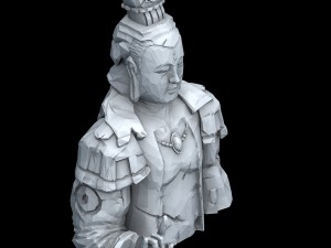 large stone carving - broken buddha 03 3D 模型