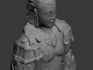 large stone carving - broken buddha 03 3D 模型