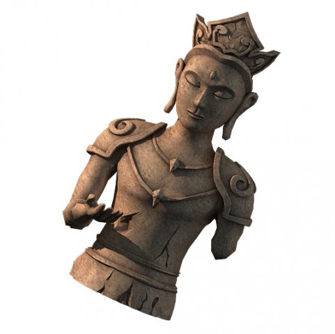large stone carving - broken buddha 04 3D मॉडल .c4d .max .obj .3ds .fbx .stl .blend 