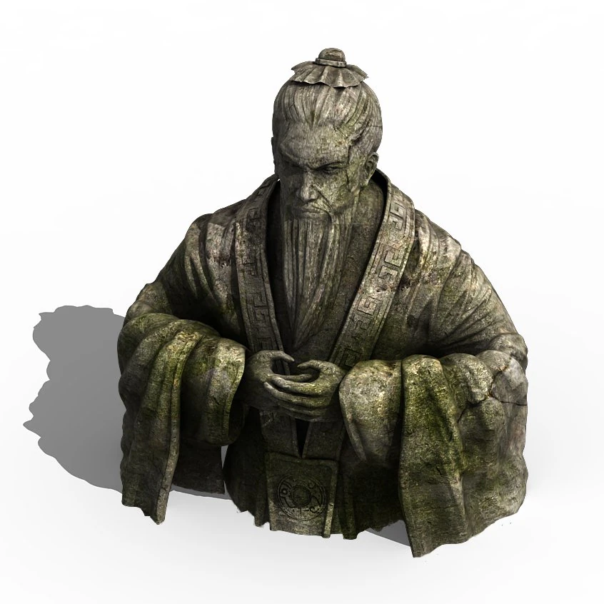 large - stone statue 01 3D Model .c4d .max .obj .3ds .fbx .stl .blend 