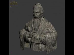 large - stone statue 01 Modelo 3D