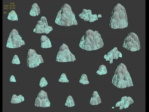 fountain hill rock - terrain 01 3D Model