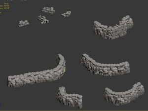 fountain hill rock - terrain 02 3D Model