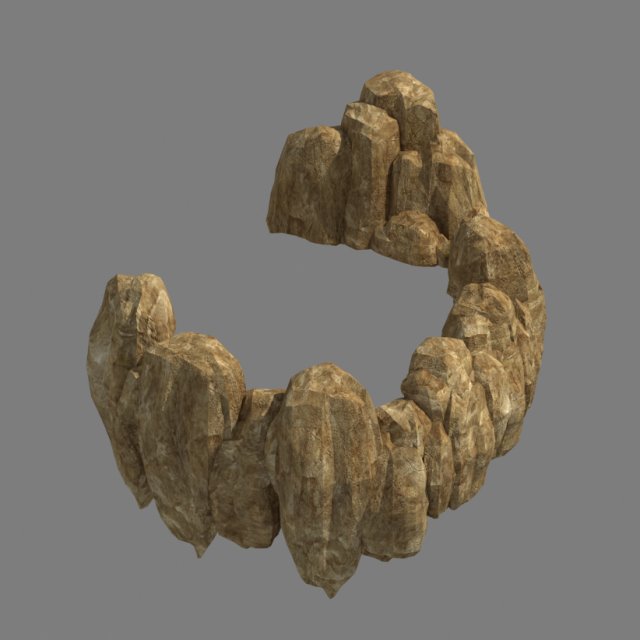 square hill rock - terrain 03 Modèle 3D .c4d .max .obj .3ds .fbx .stl .blend