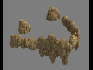 fountain hill rock - terrain 04 Model 3D