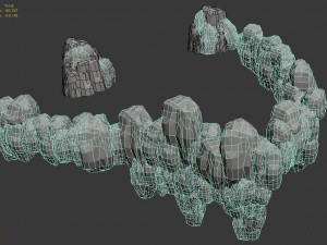 fountain hill rock - terrain 04 Model 3D