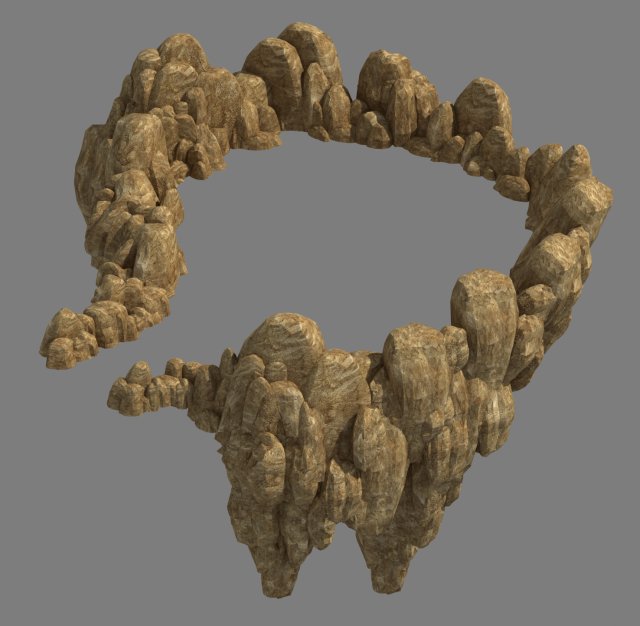 fountain hill rock - topography 05 3D 모델 .c4d .max .obj .3ds .fbx .stl .blend 