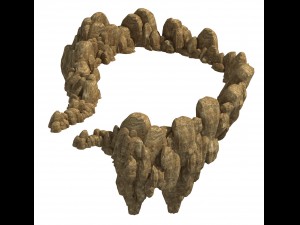 fountain hill rock - topography 05 3D 모델