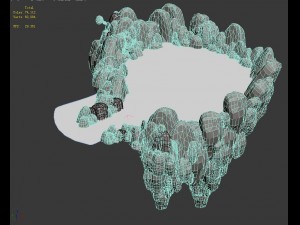 fountain hill rock - topography 05 3D 모델